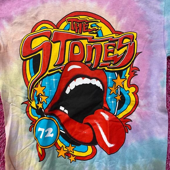 The Rolling Stones 72 Pastel Rock Tshirt size Small - Picture 2 of 4